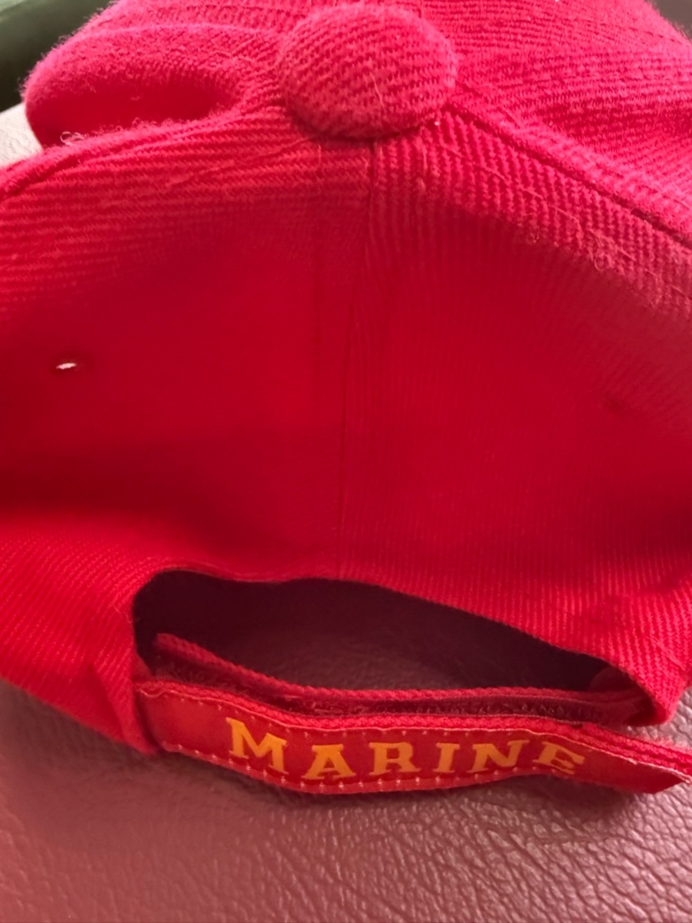 United States Marine Corps Red Embroidered Baseball Cap - Picture 6 of 8